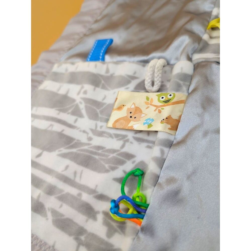Baby Lovey Security Blanket Gray Sensory Toy Gender Neutral Replacement - Picture 6 of 10